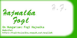 hajnalka fogl business card